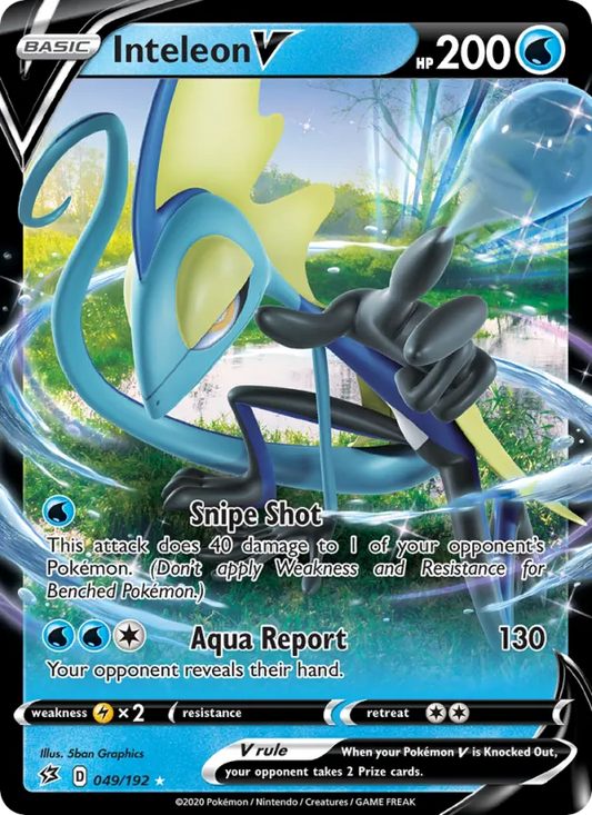 Inteleon V Holo 049/192 Rebel Clash Pokémon Card