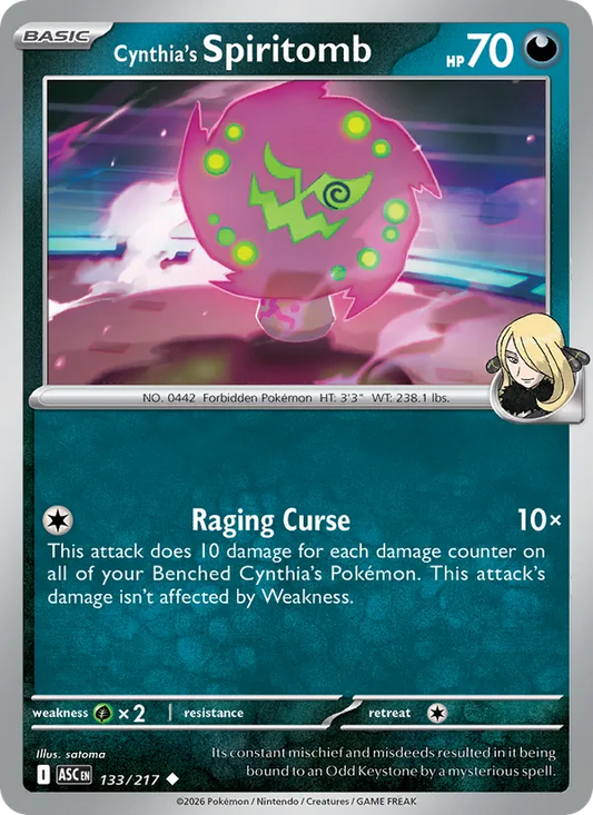 Cynthia's Spiritomb Normal 133/217 Ascended Heroes Pokémon Card