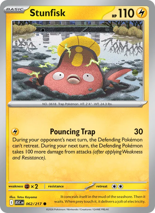 Stunfisk Normal 062/217 Ascended Heroes Pokémon Card