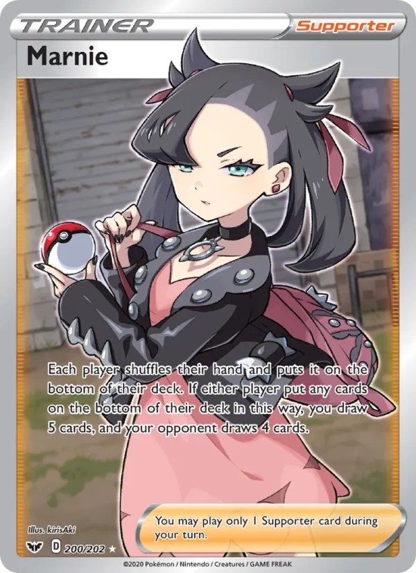 Marnie Holo 200/202 Sword & Shield Pokémon Card