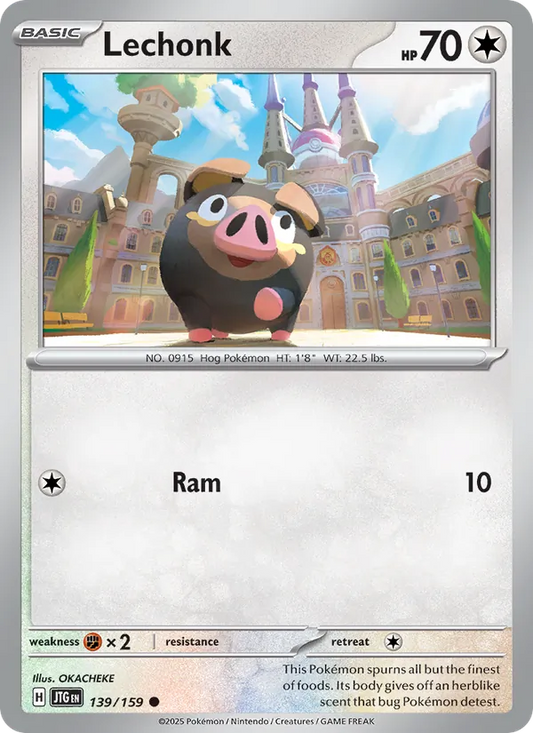 Lechonk Normal 139/159 Journey Together Pokémon Card