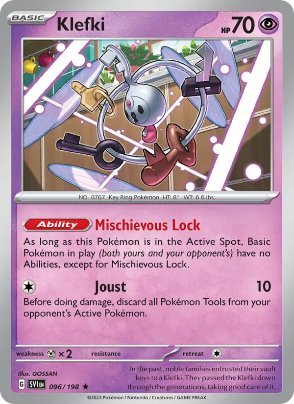 Klefki Holo 096/198 Scarlet & Violet Pokémon Card