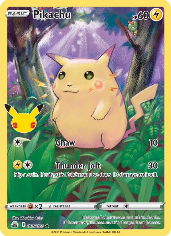 Pikachu Holo 005/25 Celebrations Pokémon Card