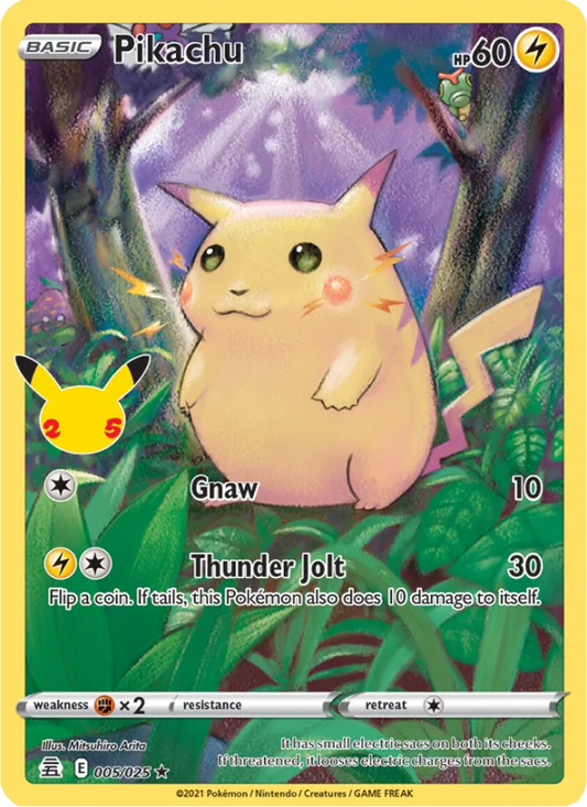 Pikachu Holo 005/25 Celebrations Pokémon Card