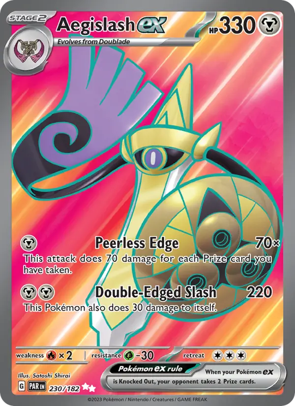 Aegislash ex Holo 230/182 Paradox Rift Pokémon Card