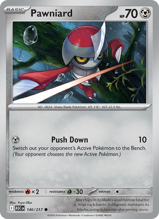 Pawniard Normal 146/217 Ascended Heroes Pokémon Card