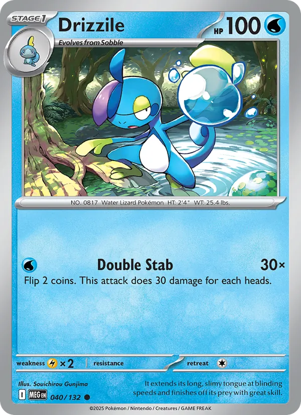 Drizzile Non-Holo 040/132 Mega Evolution Pokémon Card