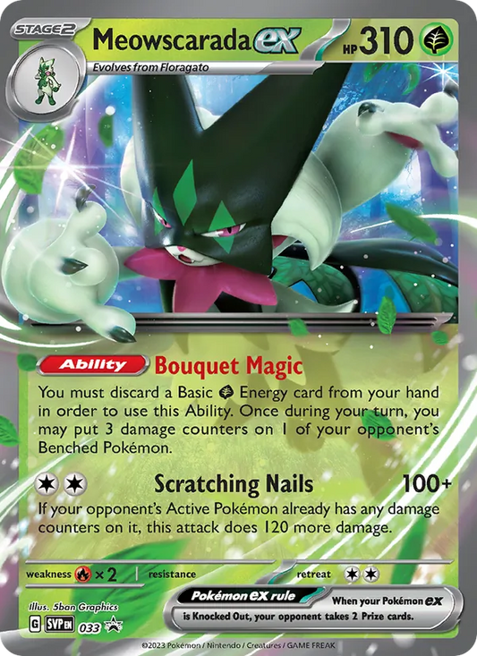 Meowscarada ex Holo 033/225 SVP Black Star Promos Pokémon Card