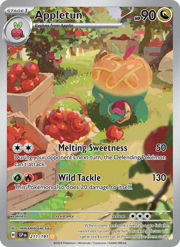 Appletun Holo 211/191 Surging Sparks Pokémon Card