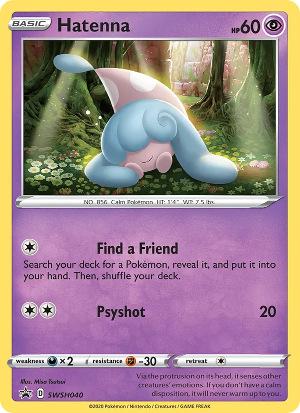 Hatenna Holo WH040/307 SWSH Black Star Promos Pokémon Card