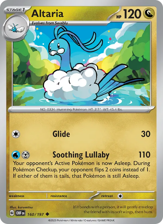 Altaria Normal 160/197 Obsidian Flames Pokémon Card