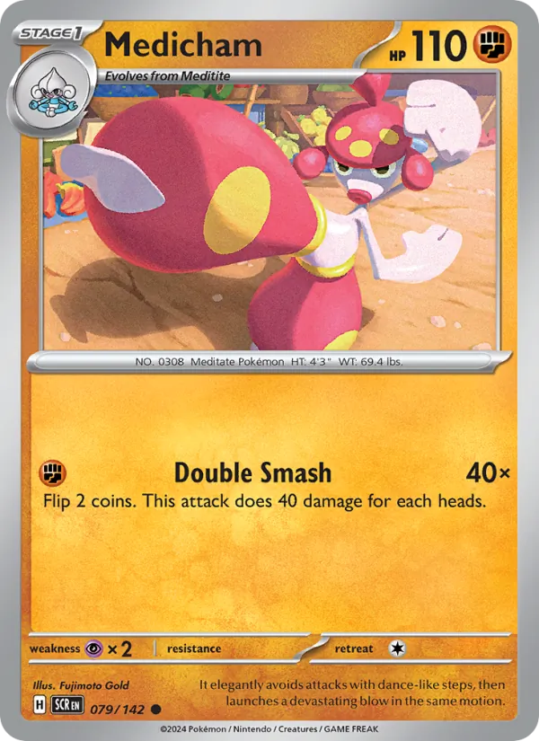 Medicham Normal 079/142 Stellar Crown Pokémon Card