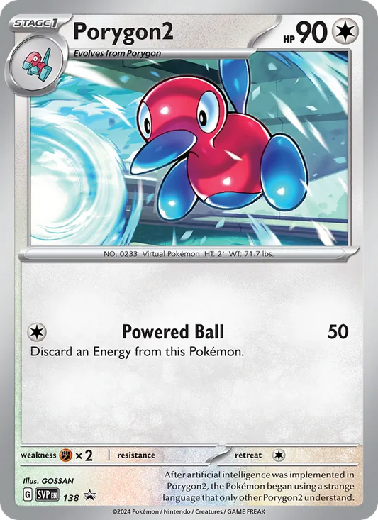 Porygon2 Holo 138/225 SVP Black Star Promos Pokémon Card