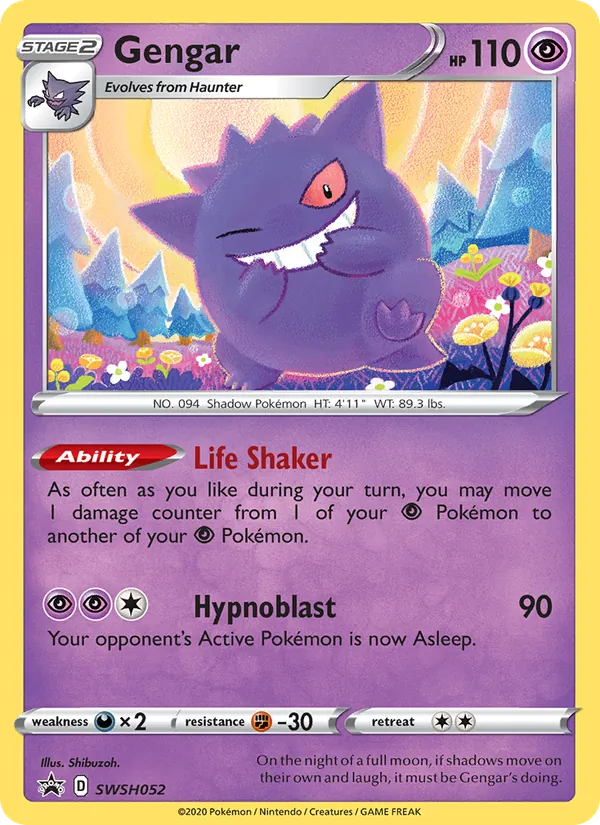 Gengar Holo WH052/307 SWSH Black Star Promos Pokémon Card