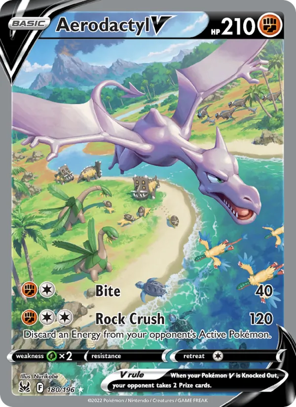Aerodactyl V Holo 180/196 Lost Origin Pokémon Card