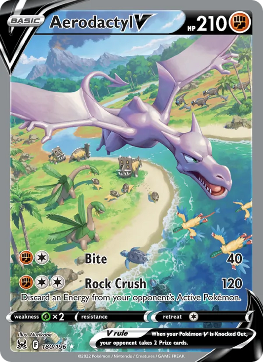 Aerodactyl V Holo 180/196 Lost Origin Pokémon Card