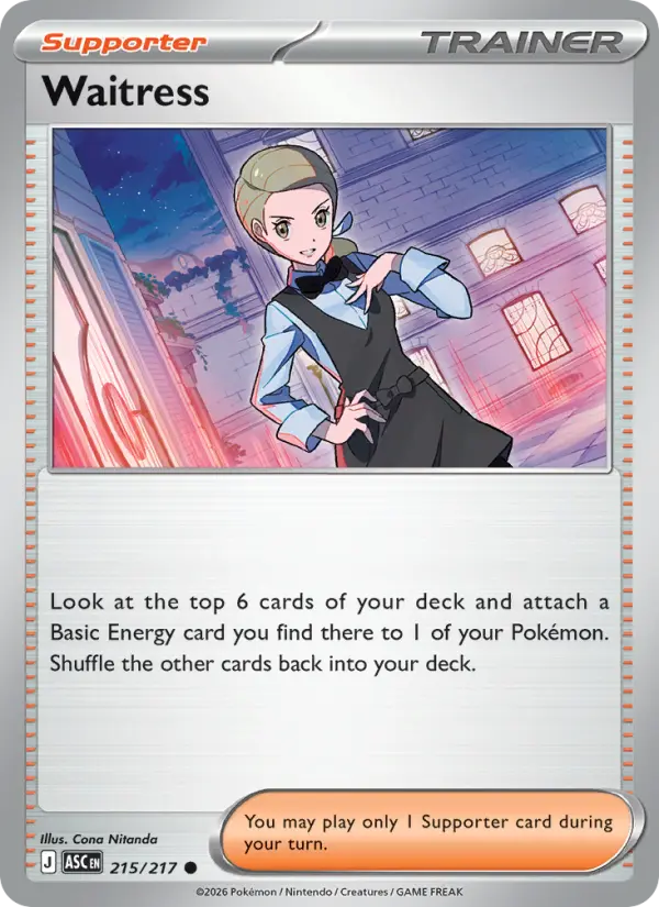Waitress Reverse Holo 215/217 Ascended Heroes Pokémon Card