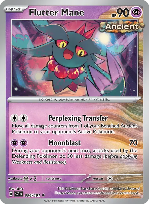 Flutter Mane Reverse Holo 096/191 Surging Sparks Pokémon Card