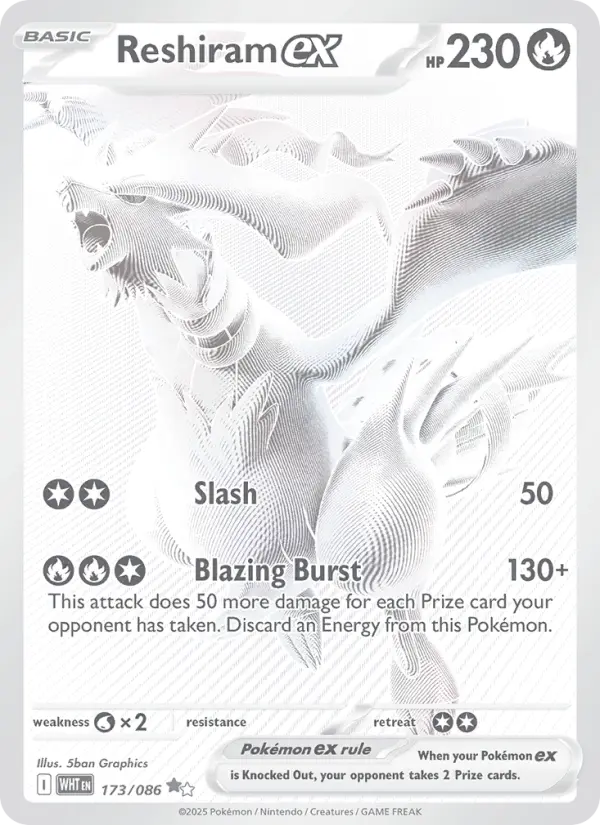 Reshiram ex (WHT) 173