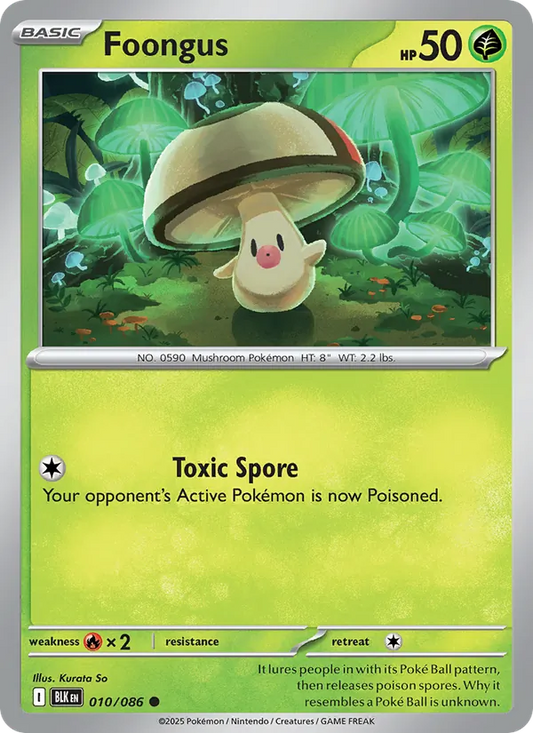 Foongus Normal 010/86 Black Bolt Pokémon Card