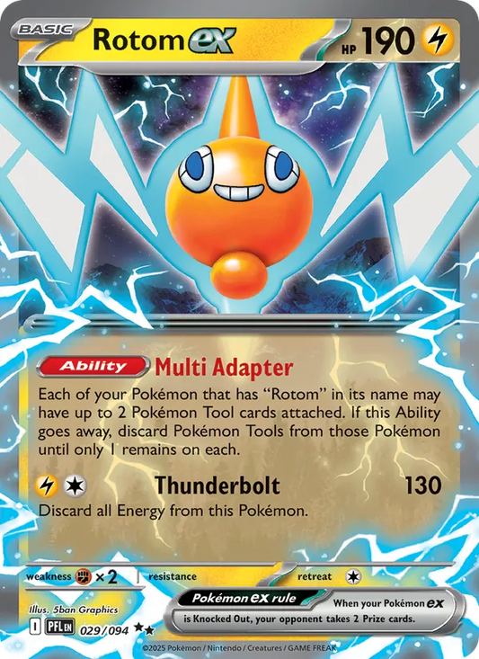 Rotom ex Holo 029/94 Phantasmal Flames Pokémon Card