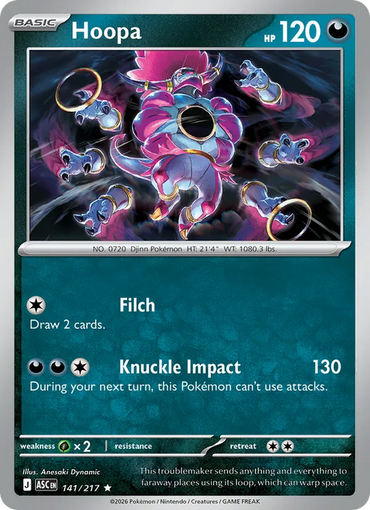 Hoopa Holo 141/217 Ascended Heroes Pokémon Card
