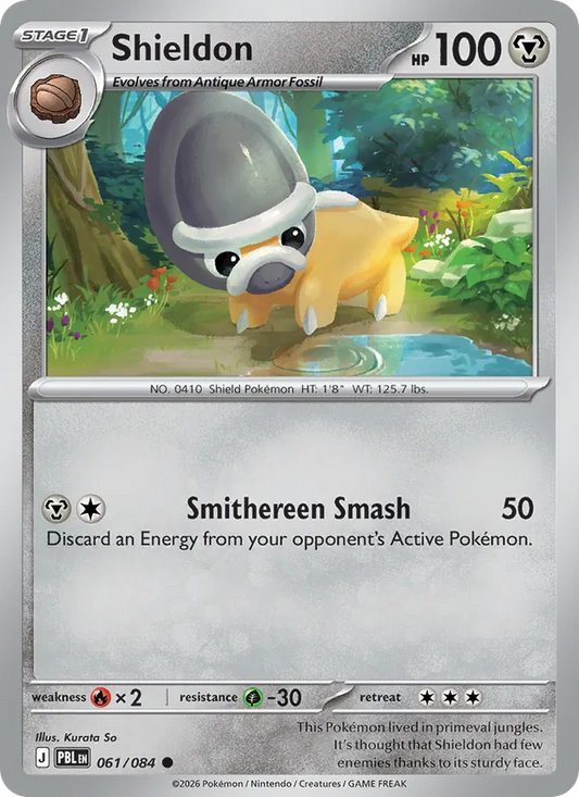 Shieldon Non-Holo 061/84 Pitch Black Pokémon Card