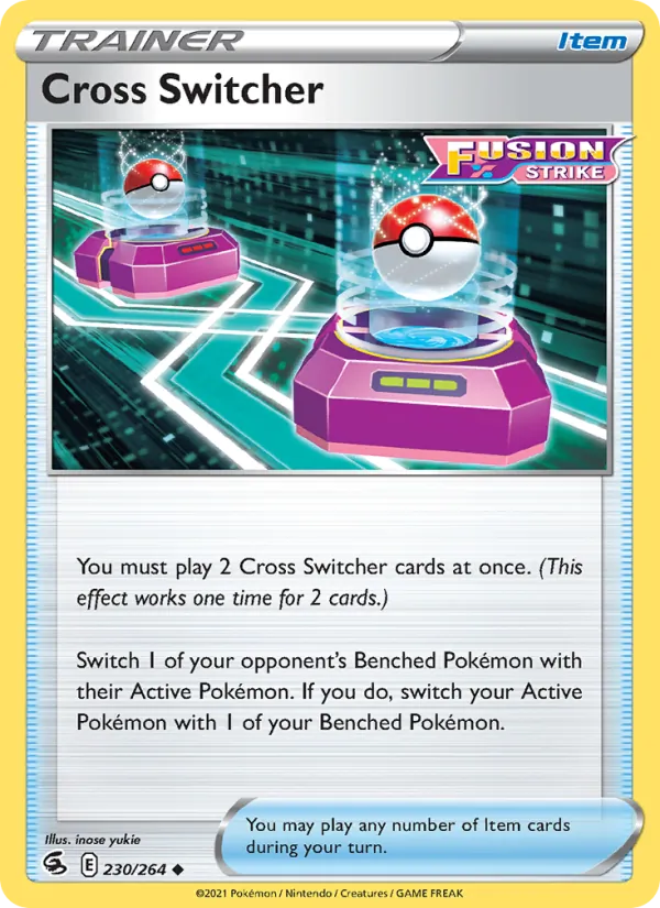 Cross Switcher Reverse Holo 230/264 Fusion Strike Pokémon Card