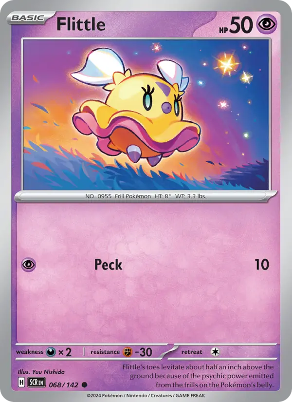 Flittle Reverse Holo 068/142 Stellar Crown Pokémon Card