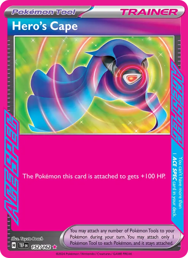 Hero's Cape Holo 152/162 Temporal Forces Pokémon Card