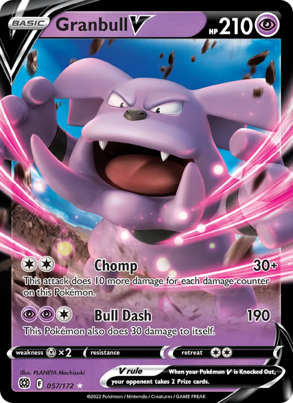 Granbull V Holo 057/172 Brilliant Stars Pokémon Card