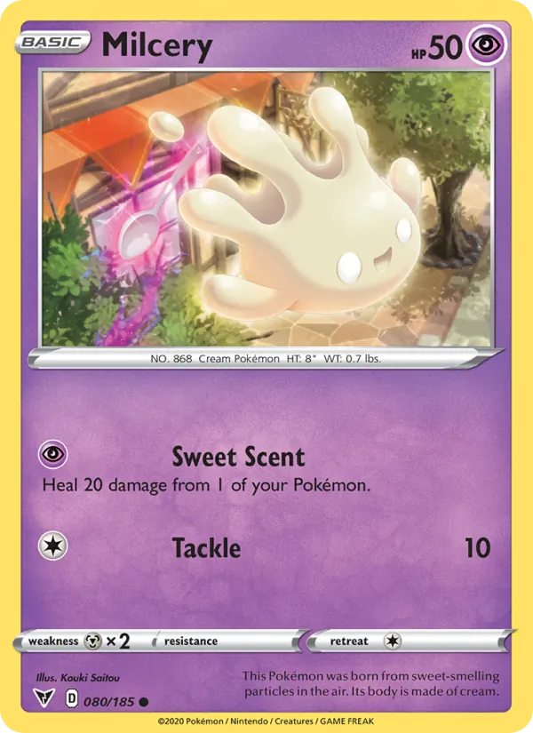 Milcery Reverse Holo 080/185 Vivid Voltage Pokémon Card