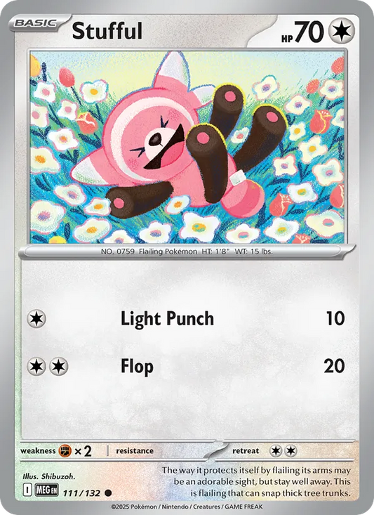 Stufful Normal 111/132 Mega Evolution Pokémon Card