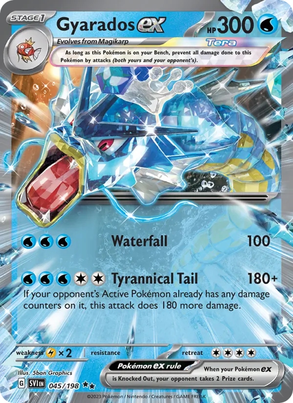 Gyarados ex Holofoil 045/198 Scarlet & Violet Pokémon Card