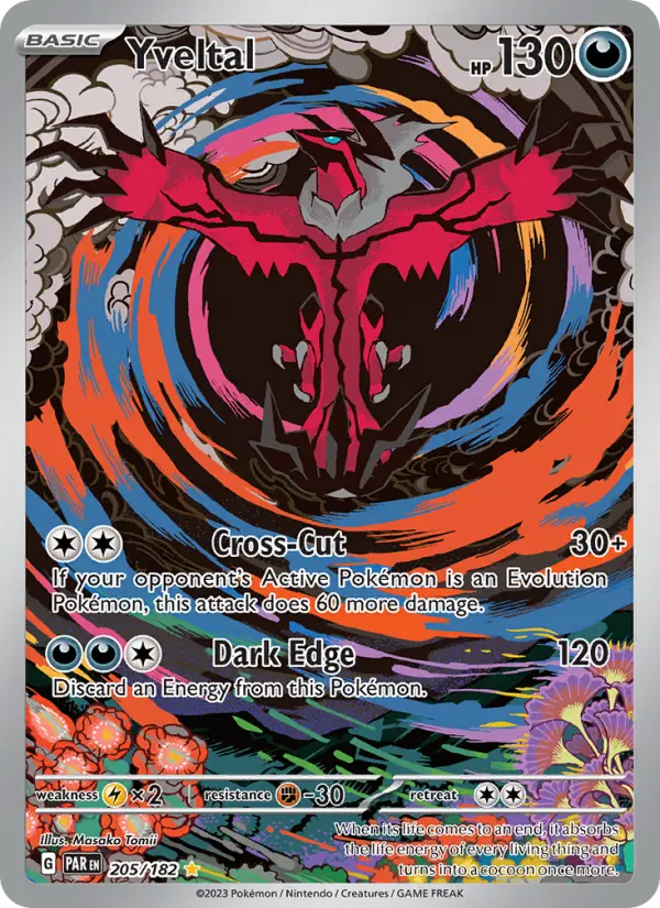 Yveltal Holo 205/182 Paradox Rift Pokémon Card