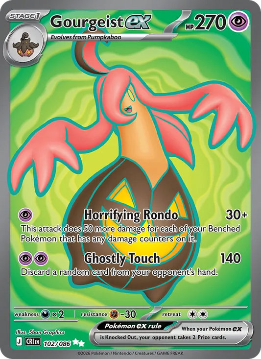 Gourgeist ex Holo 102/86 Chaos Rising Pokémon Card