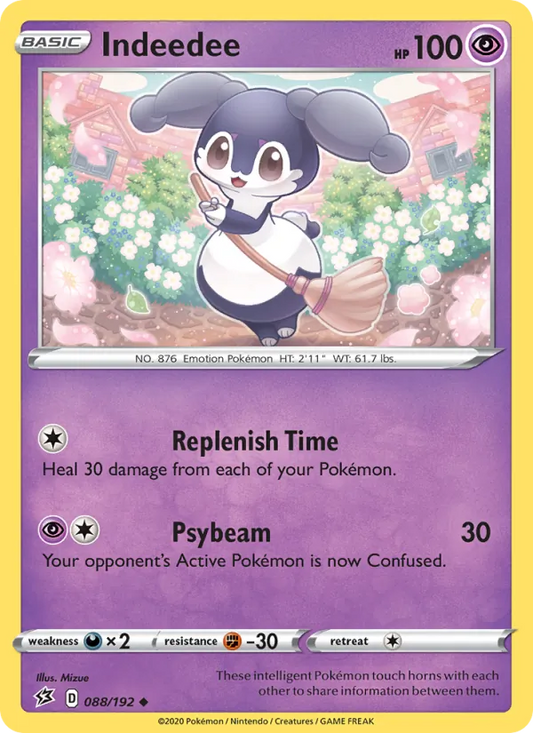 Indeedee Normal 088/192 Rebel Clash Pokémon Card