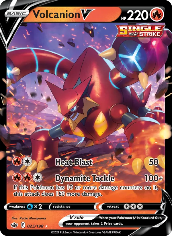 Volcanion V Holo 025/198 Chilling Reign Pokémon Card