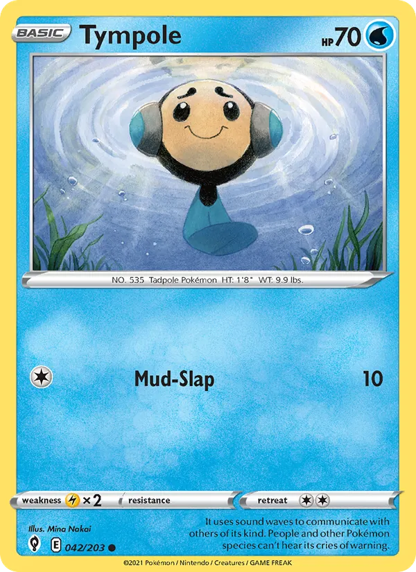 Tympole Reverse Holo 042/203 Evolving Skies Pokémon Card