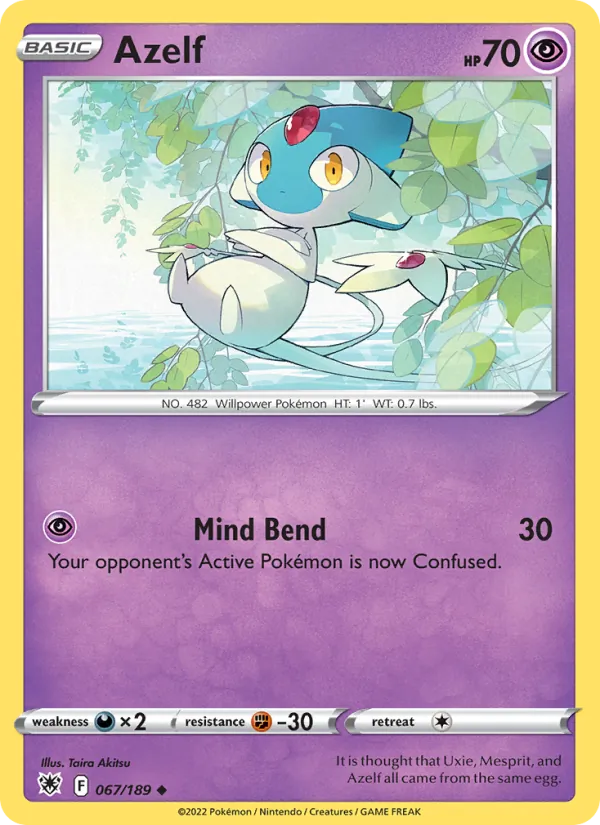 Azelf Reverse Holo 067/189 Astral Radiance Pokémon Card