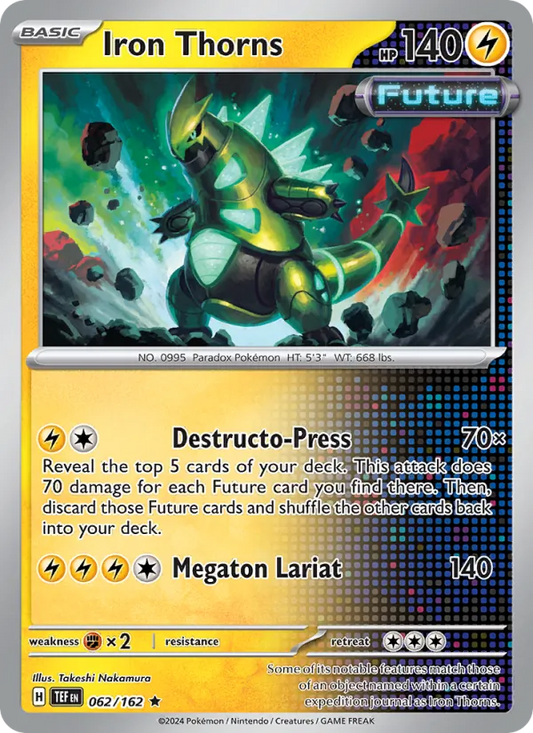 Iron Thorns Normal 062/162 Temporal Forces Pokémon Card