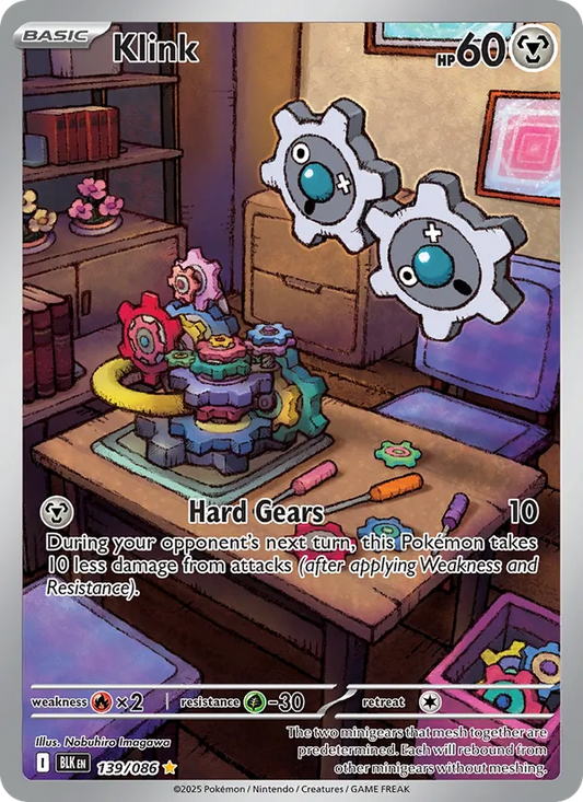 Klink Holo 139/86 Black Bolt Pokémon Card