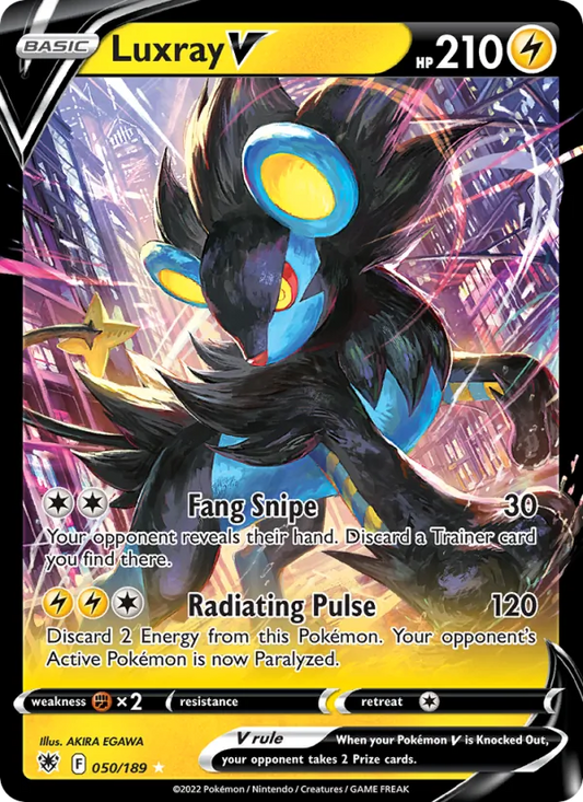 Luxray V Holo 050/189 Astral Radiance Pokémon Card