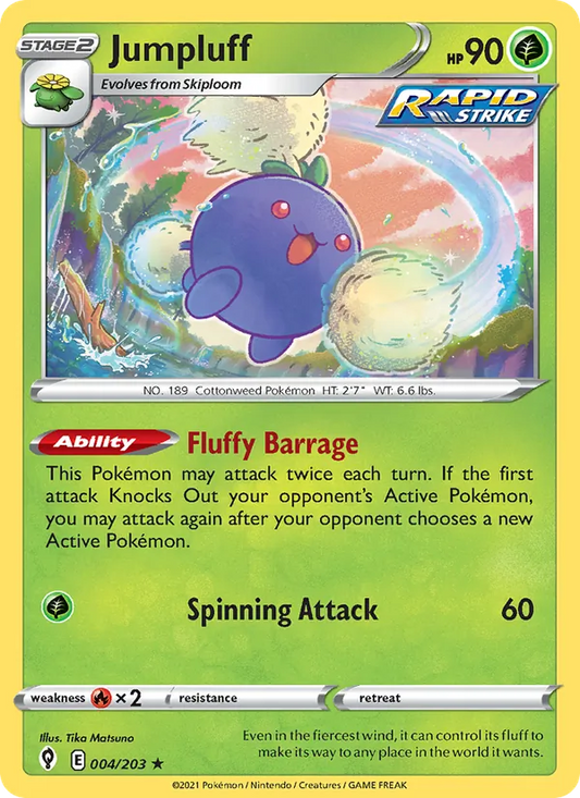 Jumpluff Reverse Holo 004/203 Evolving Skies Pokémon Card