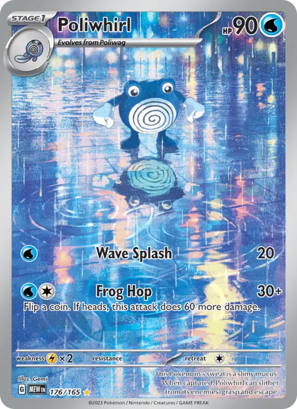 Poliwhirl Holo 176/165 151 Pokémon Card