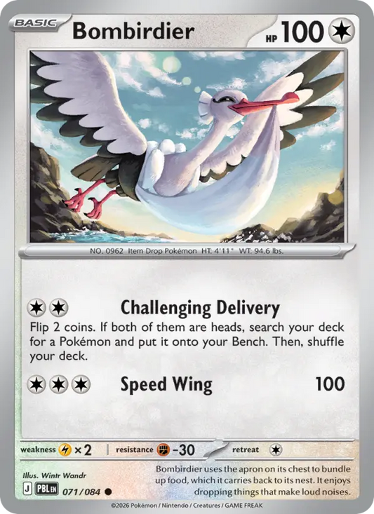 Bombirdier Reverse Holo 071/84 Pitch Black Pokémon Card