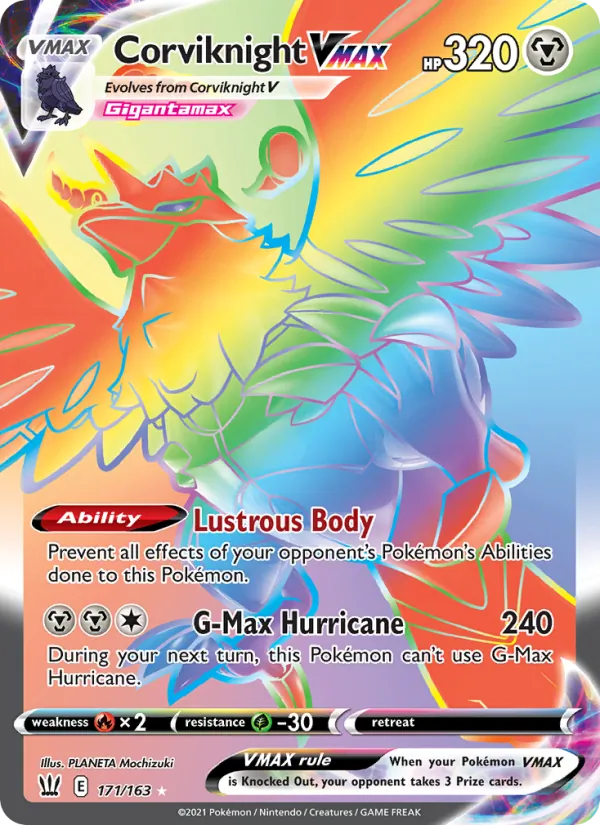 Corviknight VMAX Holo 171/163 Battle Styles Pokémon Card