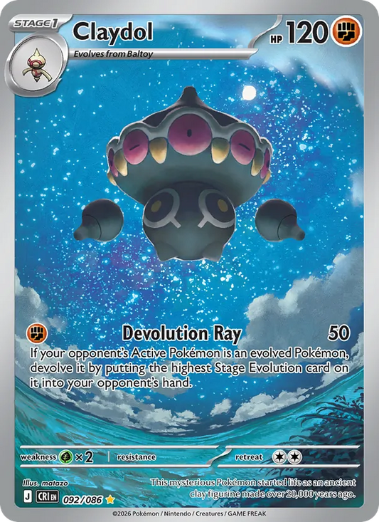 Claydol Holo 092/86 Chaos Rising Pokémon Card