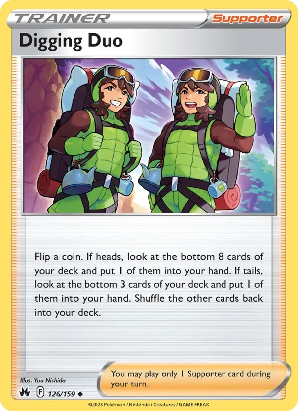 Digging Duo Reverse Holo 126/159 Crown Zenith Pokémon Card