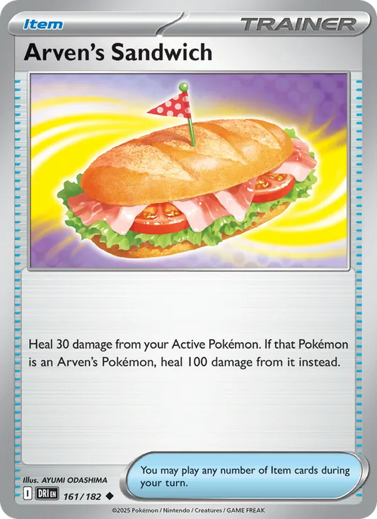 Arven's Sandwich Normal 161/182 Destined Rivals Pokémon Card